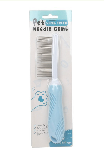 Cat Grooming Comb — Detangling Needle Brush for Healthy, Shiny Fur