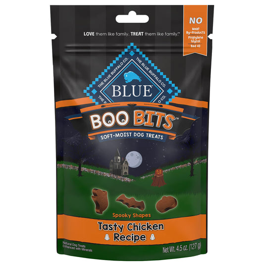 Blue Buffalo Boo Bits Soft & Chewy Halloween Dog Treats Tasty Chicken Recipe 4.5-oz Bag