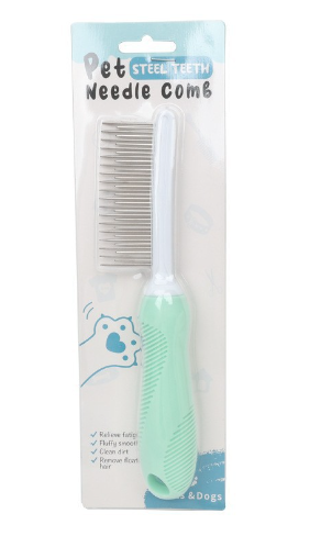 Cat Grooming Comb — Detangling Needle Brush for Healthy, Shiny Fur